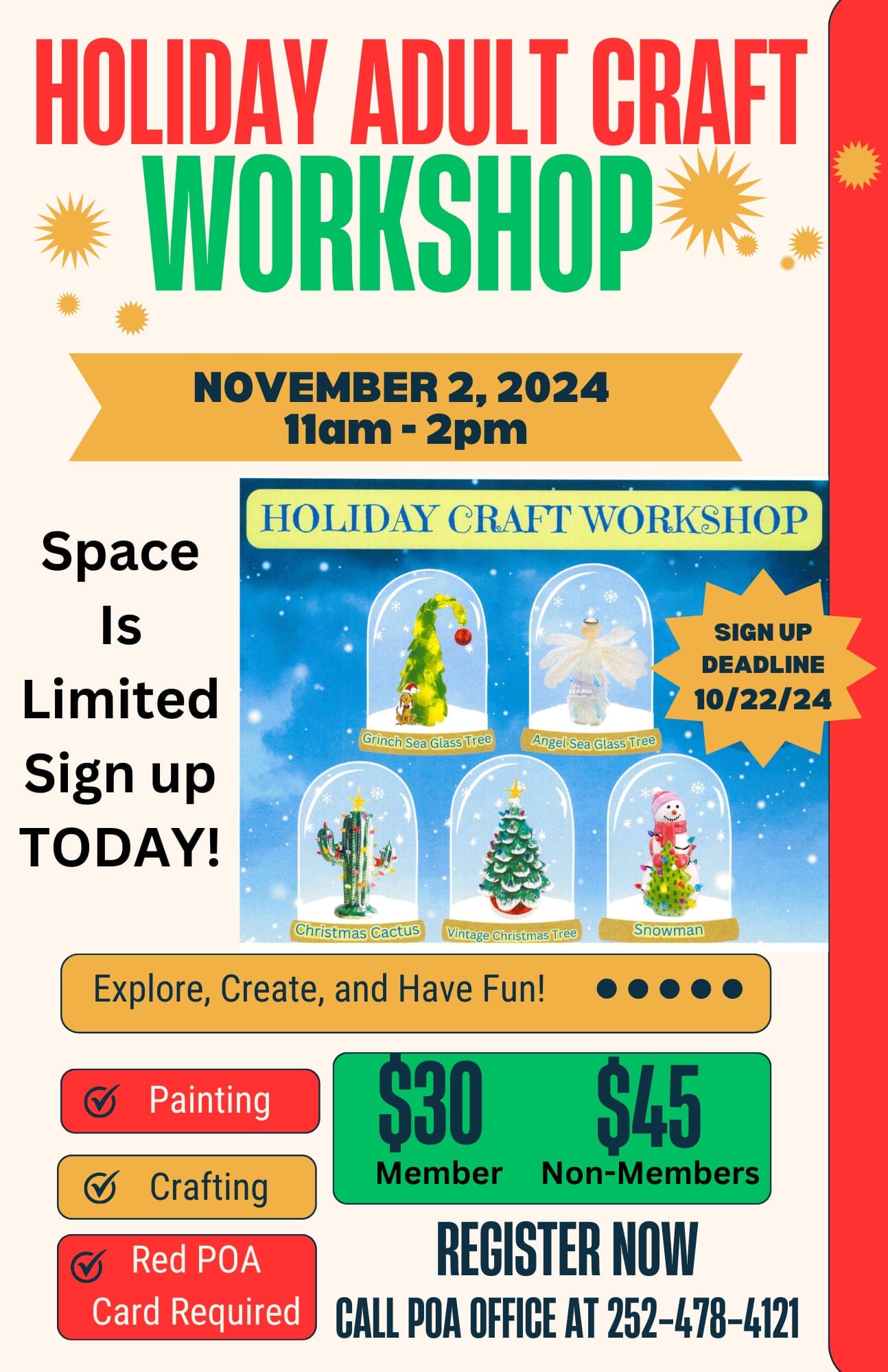 Adult Holiday Craft and Sip Workshop